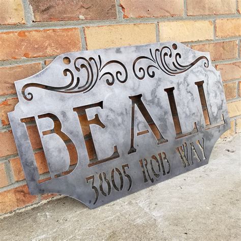 metal work house signs|custom made metal signs.